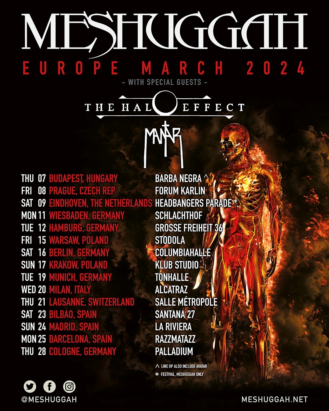 meshuggah tour 2023 europe